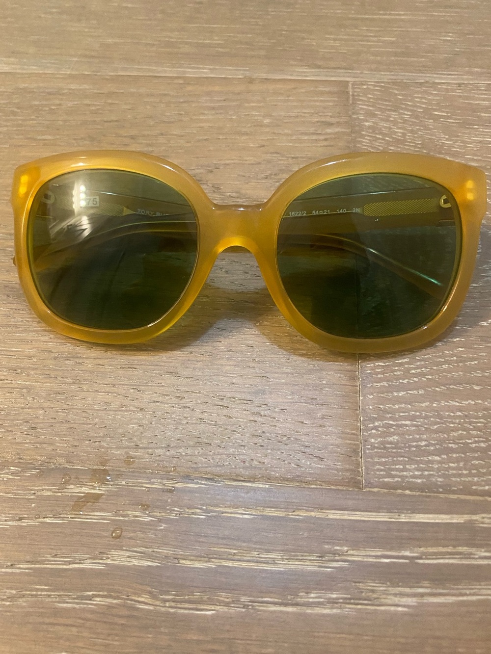 New Tory Burch Eleanor Square Sunglasses Glasses Yellow Orange Resort Cat Eye